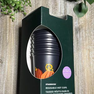 Starbucks RARE Pumpkins Glow in the Dark Reusable Hot Cups Fall 2021 GITD
